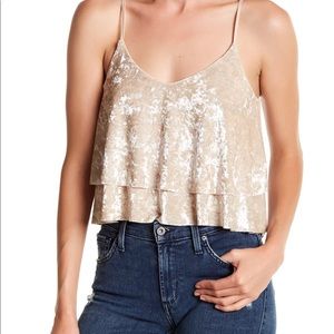 Madison & Berkeley Layered Crushed Velvet Camisole